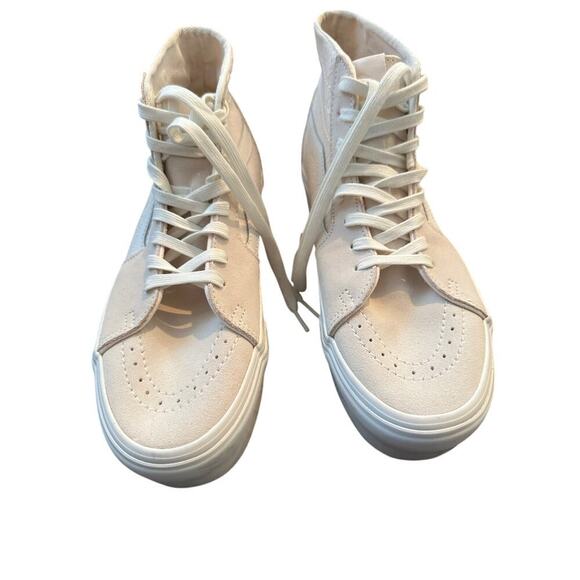 VANS Sea salt knit pattern and platform / stackform white sneaker Size 10 - Picture 1 of 8